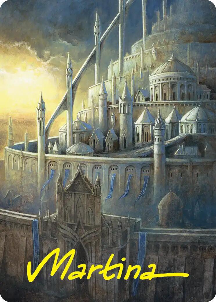 Minas Tirith Art Card (Gold-Stamped Signature) [The Hobbit Art Series] | Impulse Games and Hobbies