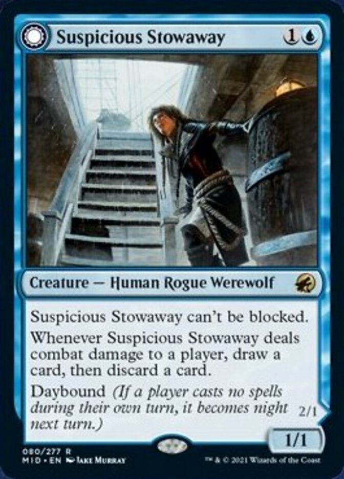 Suspicious Stowaway // Seafaring Werewolf [Innistrad: Midnight Hunt] | Impulse Games and Hobbies