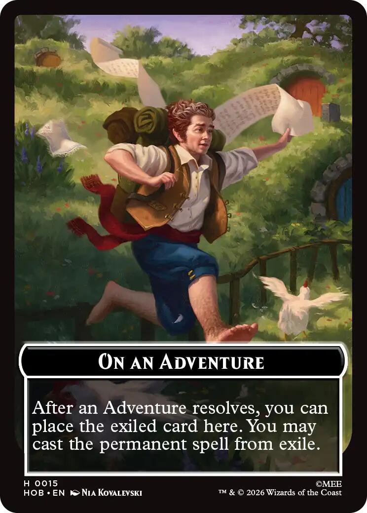 On an Adventure // Enduring Story Double Sided Token [The Hobbit Tokens] | Impulse Games and Hobbies