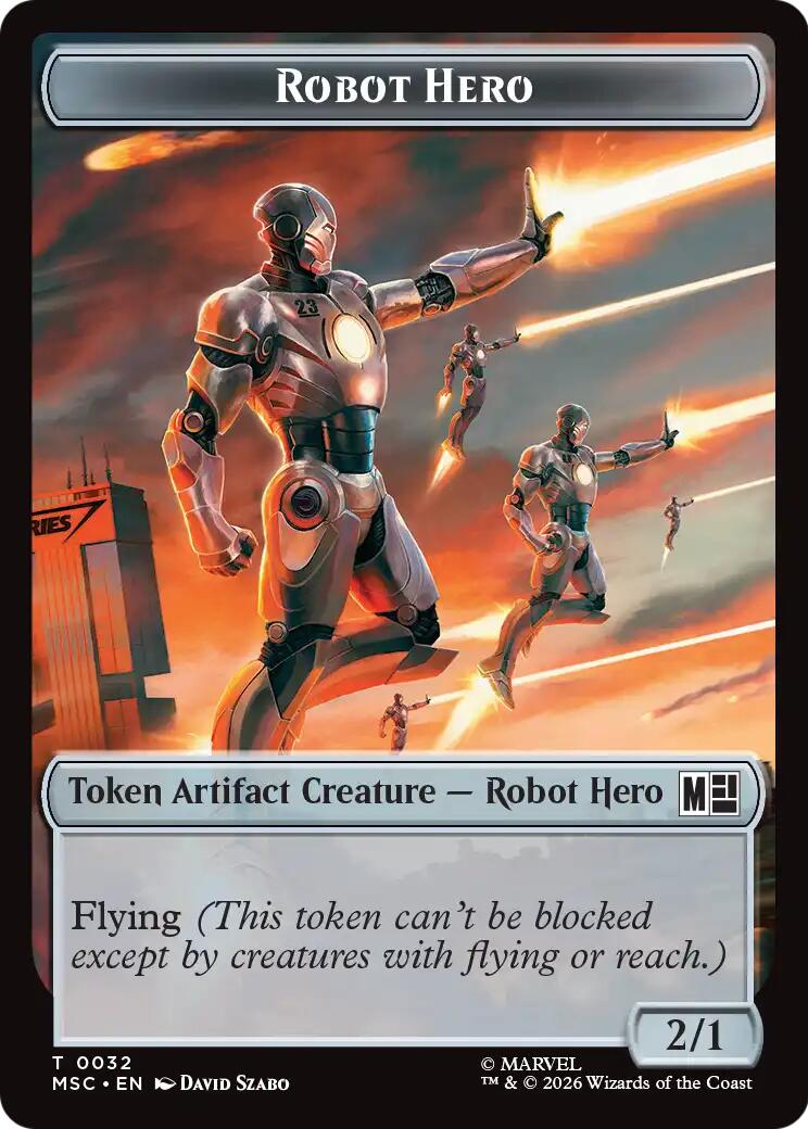 Robot Hero // Villain Double-Sided Token [Marvel Super Heroes Commander Tokens] | Impulse Games and Hobbies