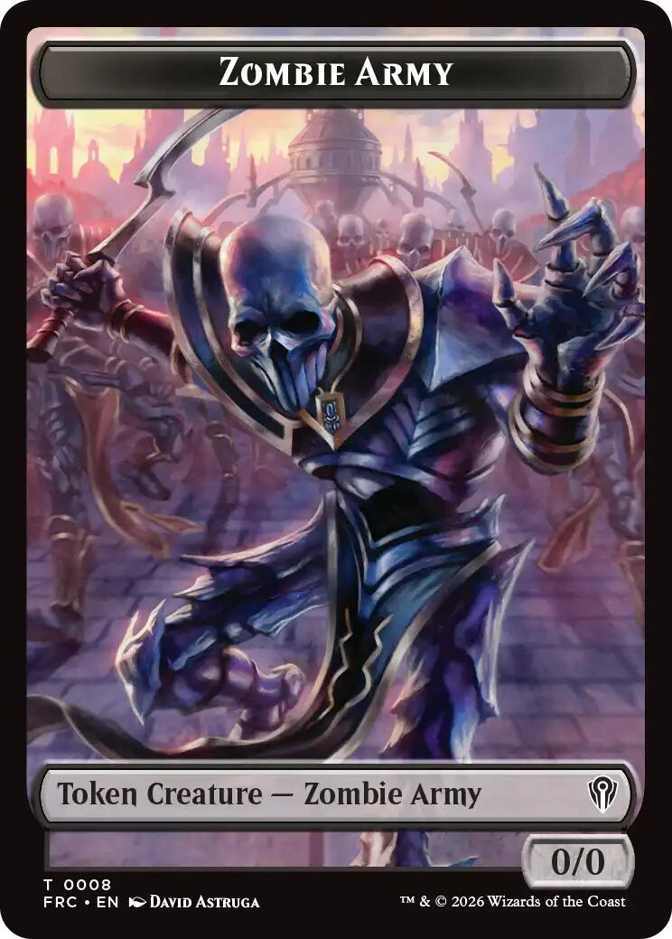 Zombie Army // Goblin Double-Sided Token [Reality Fracture Commander Tokens] | Impulse Games and Hobbies