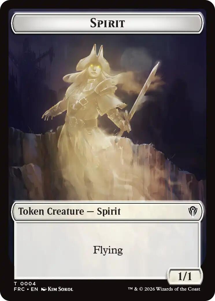 Spirit // Jace Double-Sided Token [Reality Fracture Commander Tokens] | Impulse Games and Hobbies