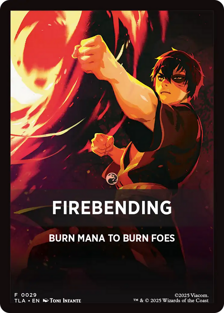 Firebending Theme Card (0029) [Avatar: The Last Airbender Tokens] | Impulse Games and Hobbies