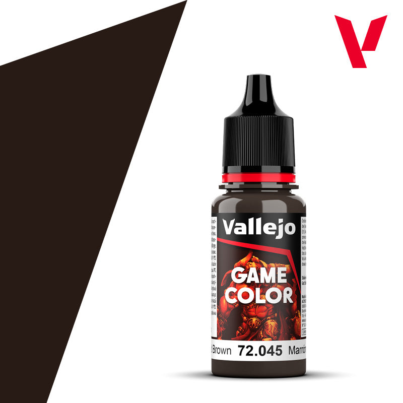 VALLEJO GAME COLOUR CHARRED BROWN 18ML | Impulse Games and Hobbies