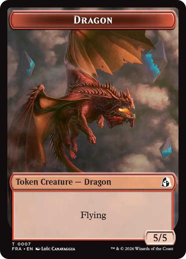 Dragon // Treasure Double-Sided Token [Reality Fracture Tokens] | Impulse Games and Hobbies