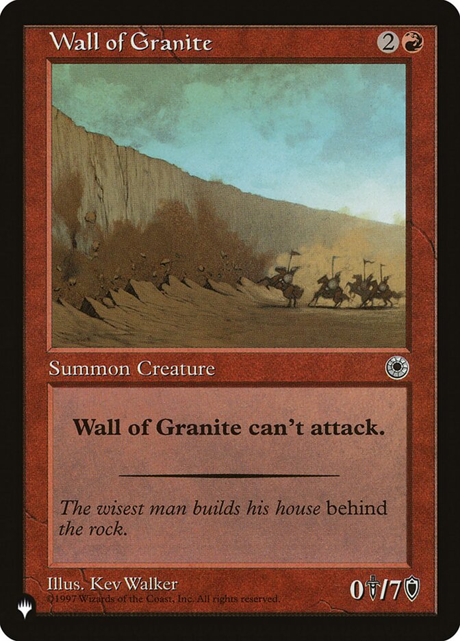 Wall of Granite [The List] | Impulse Games and Hobbies