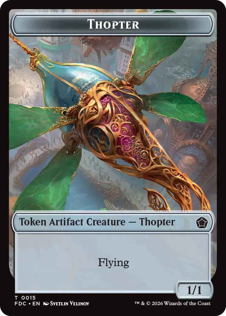 Thopter // The Monarch Double-Sided Token [Foundations Commander Tokens] | Impulse Games and Hobbies