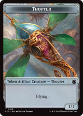 Thopter // Phyrexian Germ Double-Sided Token [Foundations Commander Tokens] | Impulse Games and Hobbies