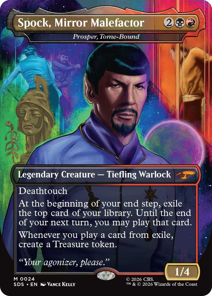 Spock, Mirror Malefactor - Prosper, Tome-Bound (Borderless) [Star Trek: Stardates] | Impulse Games and Hobbies
