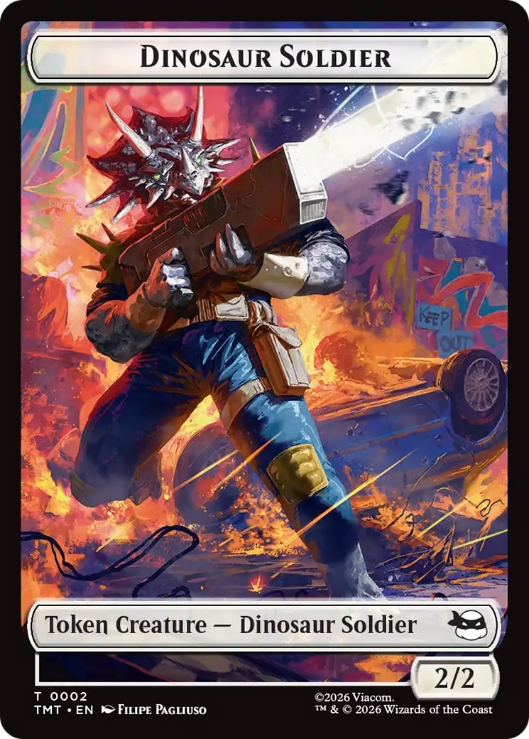 Dinosaur Soldier // Copy Double-Sided Token [Teenage Mutant Ninja Turtles Tokens] | Impulse Games and Hobbies