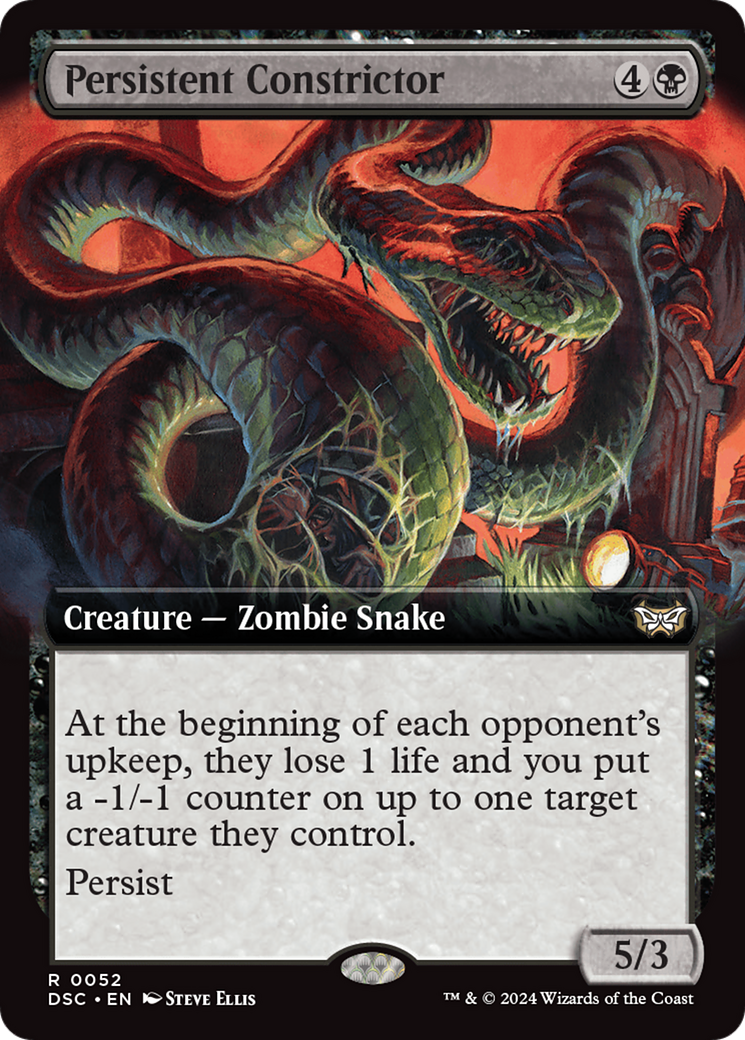 Persistent Constrictor (Extended Art) [Duskmourn: House of Horror Commander] | Impulse Games and Hobbies