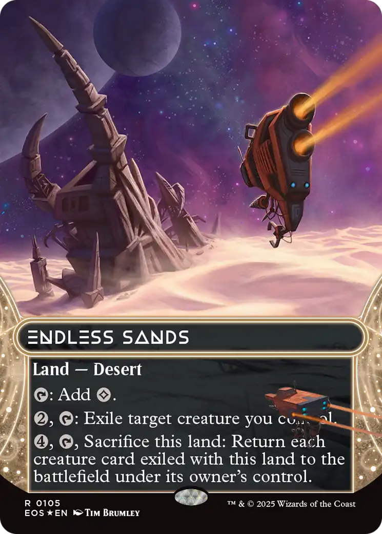 Endless Sands (0105) (Borderless) (Galaxy Foil) [Edge of Eternities: Stellar Sights] | Impulse Games and Hobbies