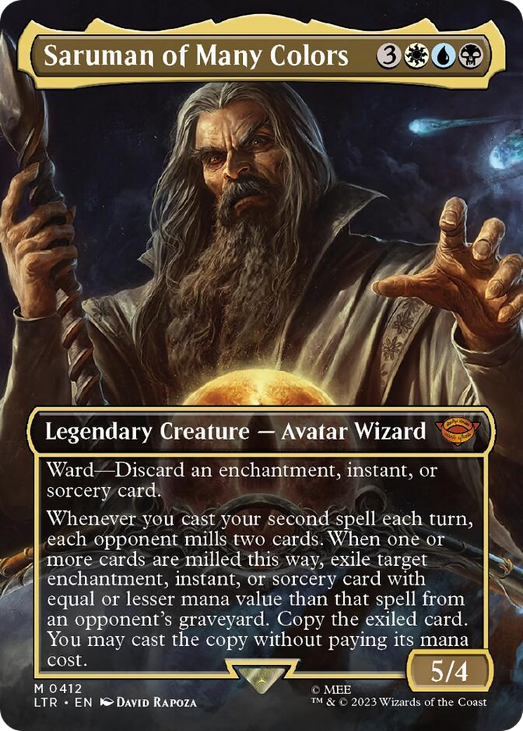Saruman of Many Colors (Borderless Alternate Art) [The Lord of the Rings: Tales of Middle-Earth] | Impulse Games and Hobbies
