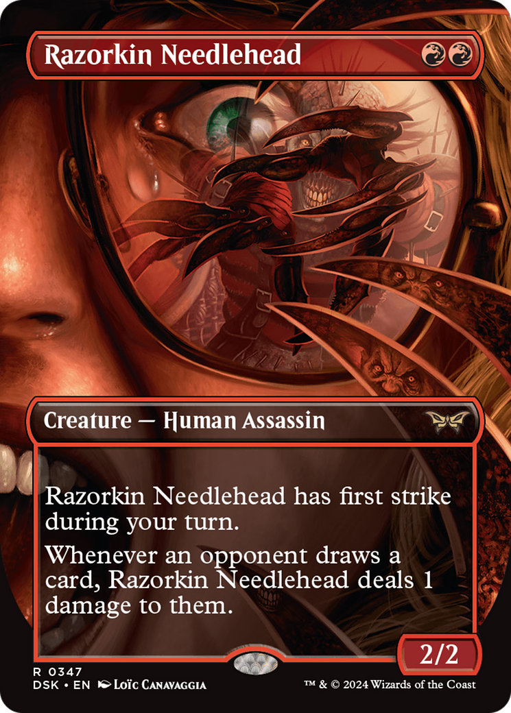 Razorkin Needlehead (Borderless) [Duskmourn: House of Horror] | Impulse Games and Hobbies