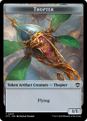 Thopter // Manifest Double-Sided Token [Outlaws of Thunder Junction Commander Tokens] | Impulse Games and Hobbies