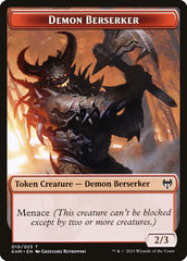 Treasure // Demon Berserker Double-Sided Token [Kaldheim Tokens] | Impulse Games and Hobbies