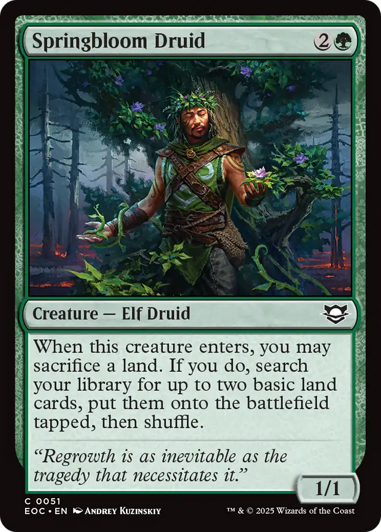Springbloom Druid [Edge of Eternities Commander] | Impulse Games and Hobbies