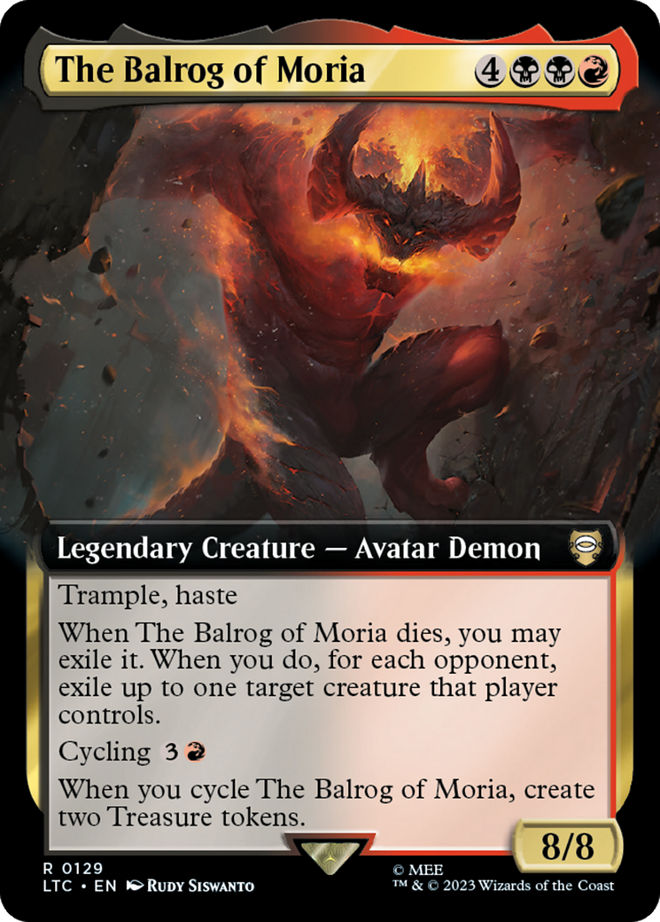 The Balrog of Moria (Extended Art) [The Lord of the Rings: Tales of Middle-Earth Commander] | Impulse Games and Hobbies