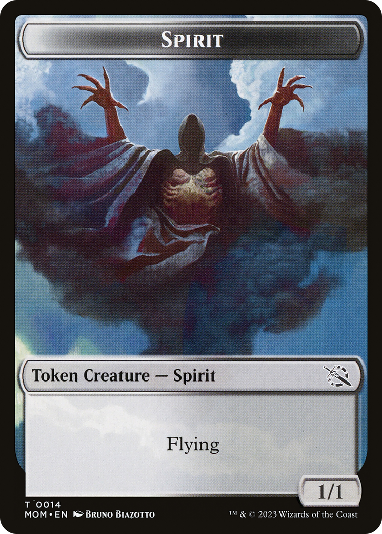 Monk // Spirit (14) Double-Sided Token [March of the Machine Tokens] | Impulse Games and Hobbies