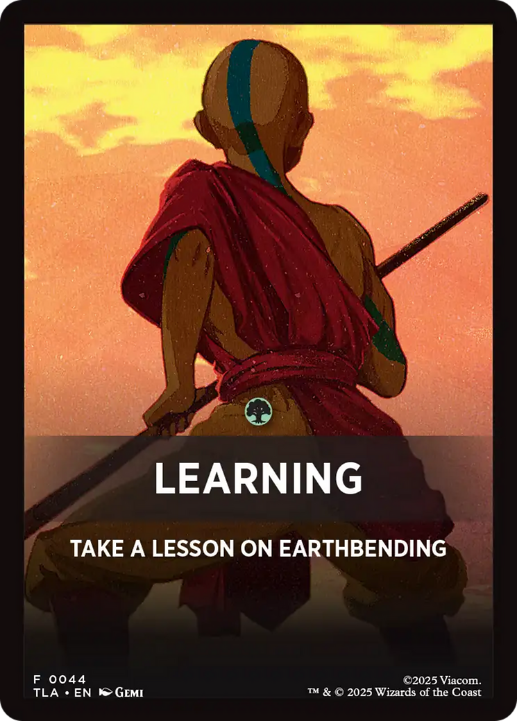 Learning Theme Card [Avatar: The Last Airbender Tokens] | Impulse Games and Hobbies