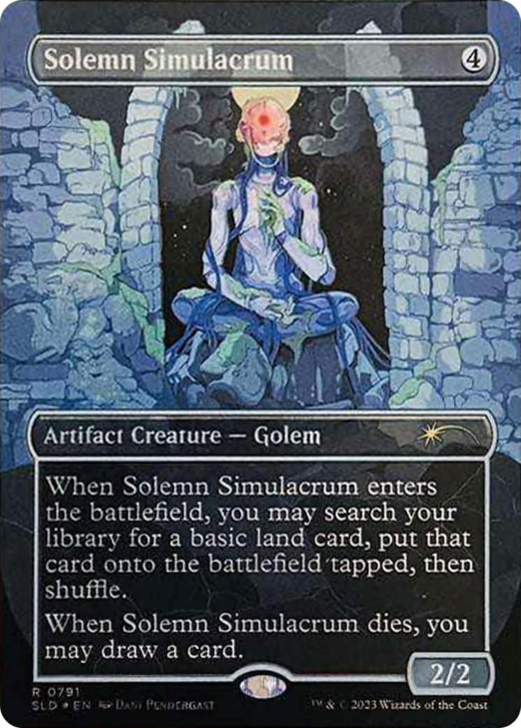 Solemn Simulacrum (0791) (Borderless) [Secret Lair Drop Series] | Impulse Games and Hobbies