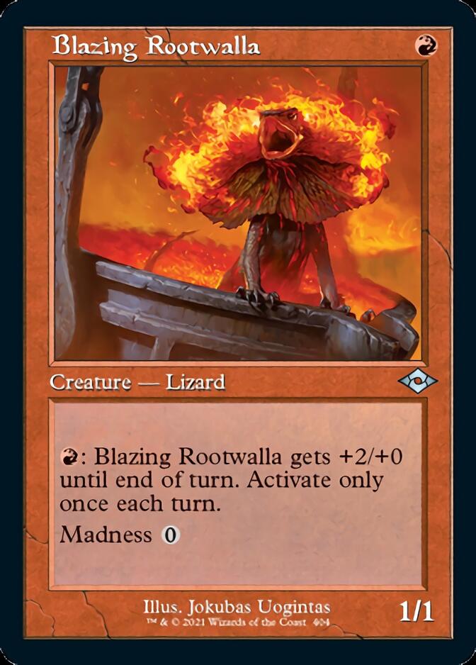 Blazing Rootwalla (Retro Foil Etched) [Modern Horizons 2] | Impulse Games and Hobbies