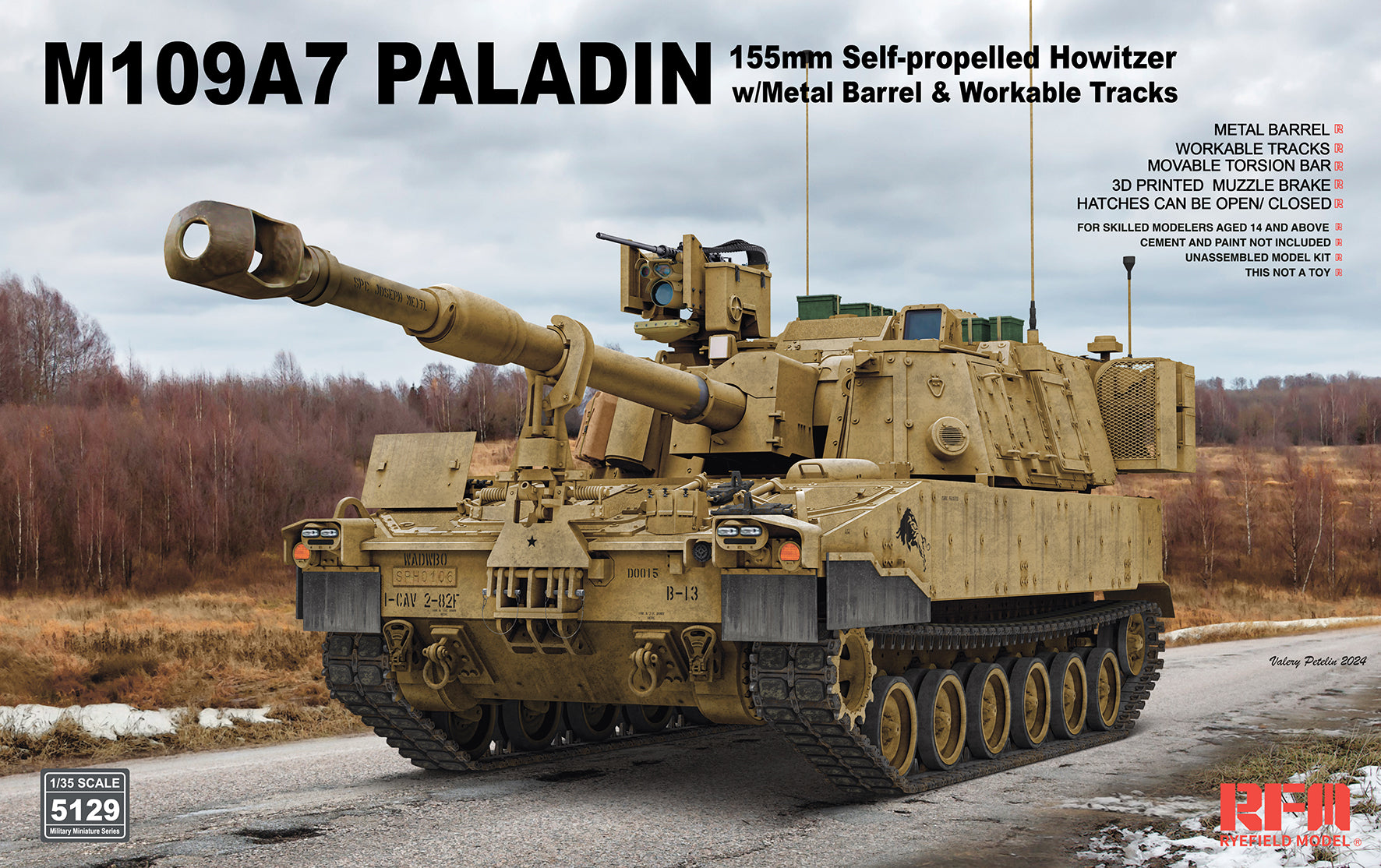 RFM RM−5129 M109A7 Paladin 155mm Self−Prop. (1/35) | Impulse Games and Hobbies