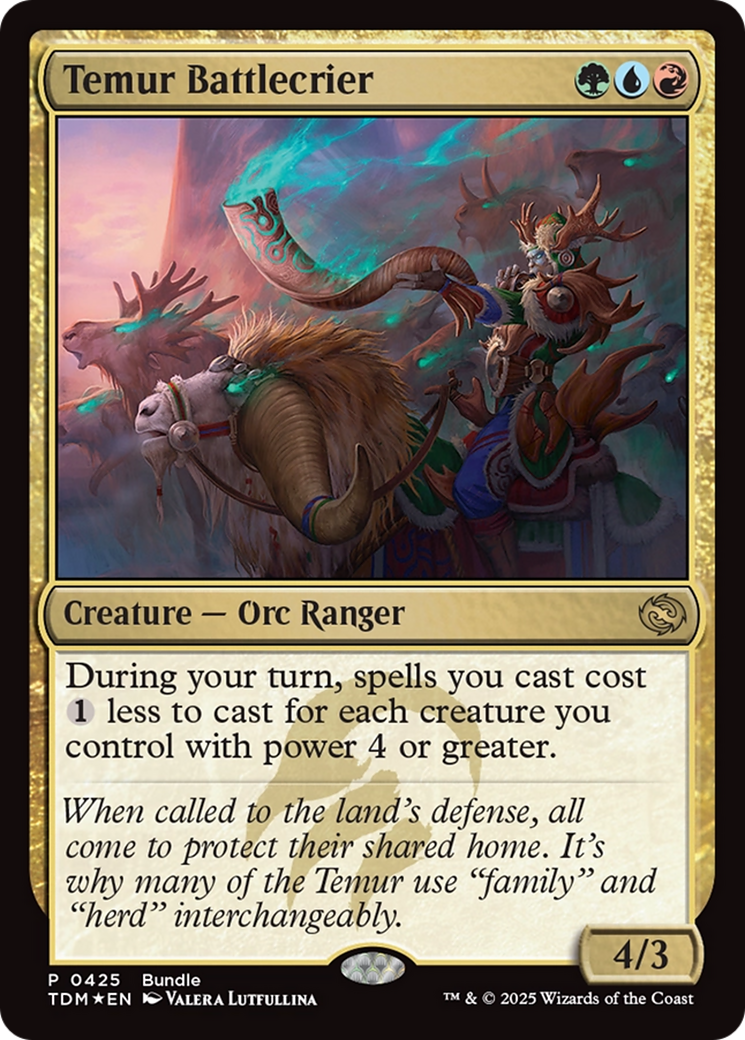 Temur Battlecrier (Bundle) [Tarkir: Dragonstorm Promos] | Impulse Games and Hobbies