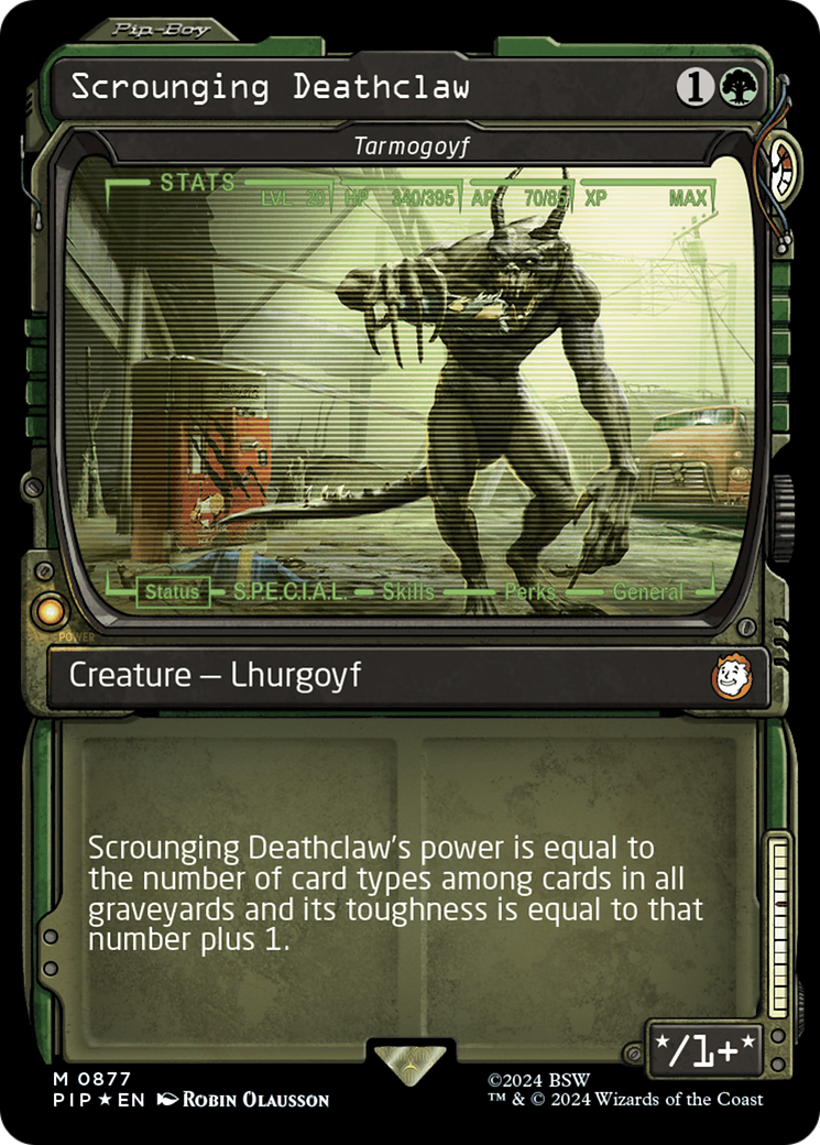 Scrounging Deathclaw - Tarmogoyf (Showcase) (Surge Foil) [Fallout] | Impulse Games and Hobbies