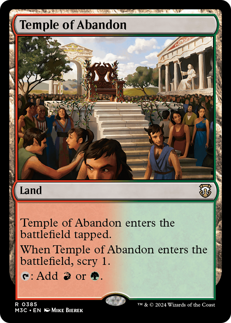 Temple of Abandon (Ripple Foil) [Modern Horizons 3 Commander] | Impulse Games and Hobbies