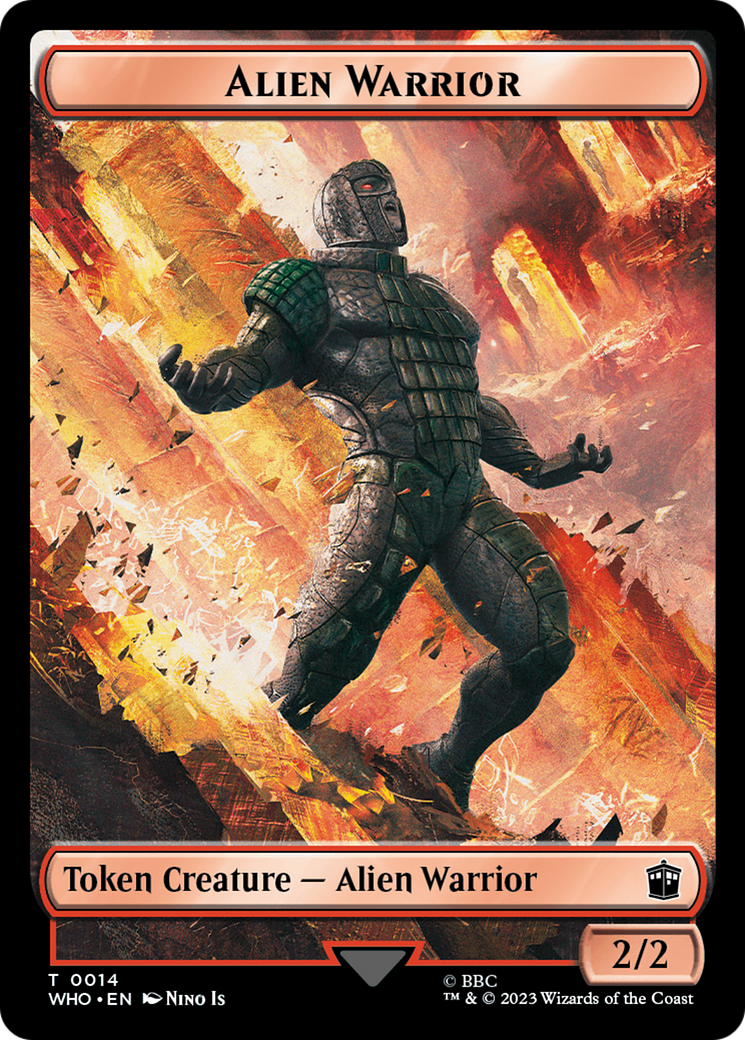 Alien Angel // Alien Warrior Double-Sided Token [Doctor Who Tokens] | Impulse Games and Hobbies