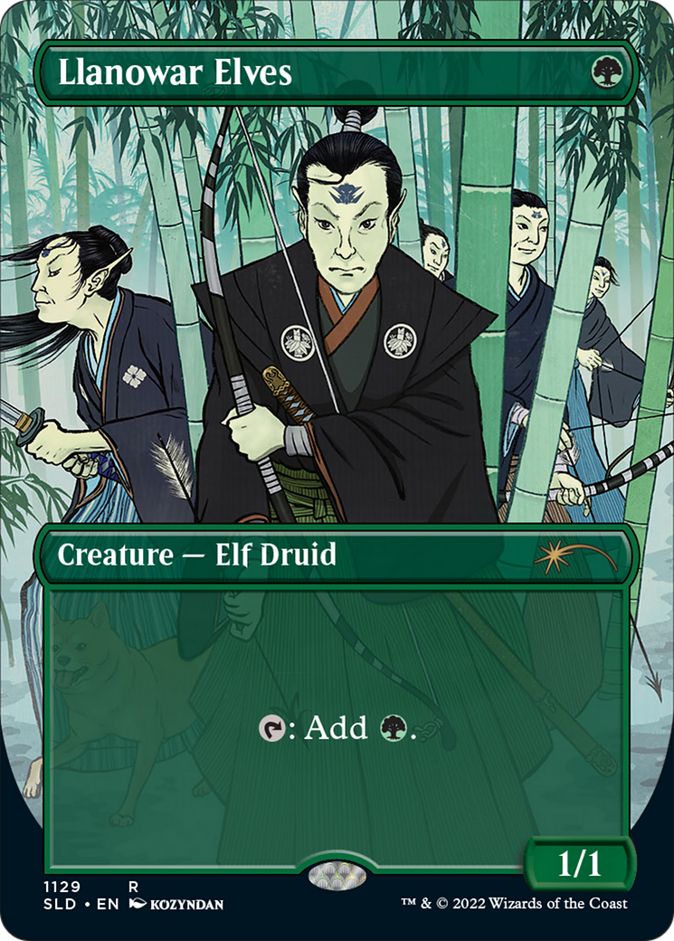 Llanowar Elves (Borderless) [Secret Lair Drop Series] | Impulse Games and Hobbies
