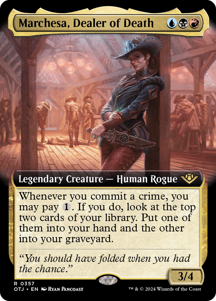 Marchesa, Dealer of Death (Extended Art) [Outlaws of Thunder Junction] | Impulse Games and Hobbies
