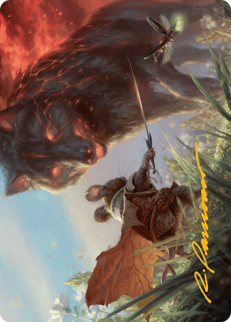 Repel Calamity Art Card (Gold-Stamped Signature) [Bloomburrow Art Series] | Impulse Games and Hobbies