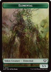 Elemental (0007) // Golem (0014) Double-Sided Token [Edge of Eternities Commander Tokens] | Impulse Games and Hobbies
