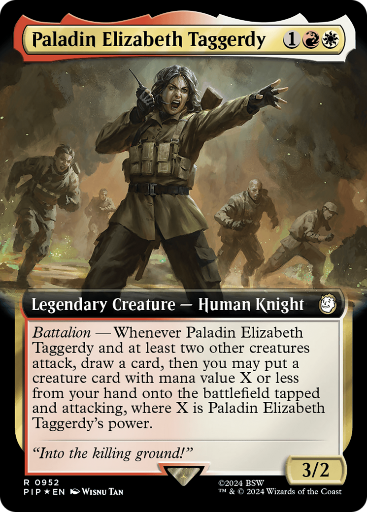 Paladin Elizabeth Taggerdy (Extended Art) (Surge Foil) [Fallout] | Impulse Games and Hobbies
