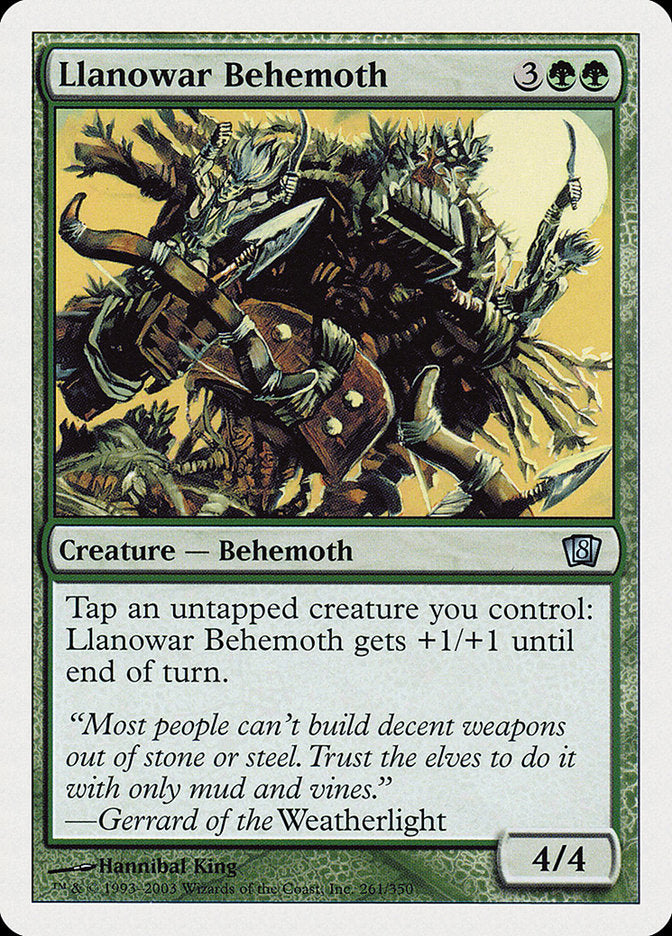 Llanowar Behemoth (8th Edition) [Oversize Cards] | Impulse Games and Hobbies