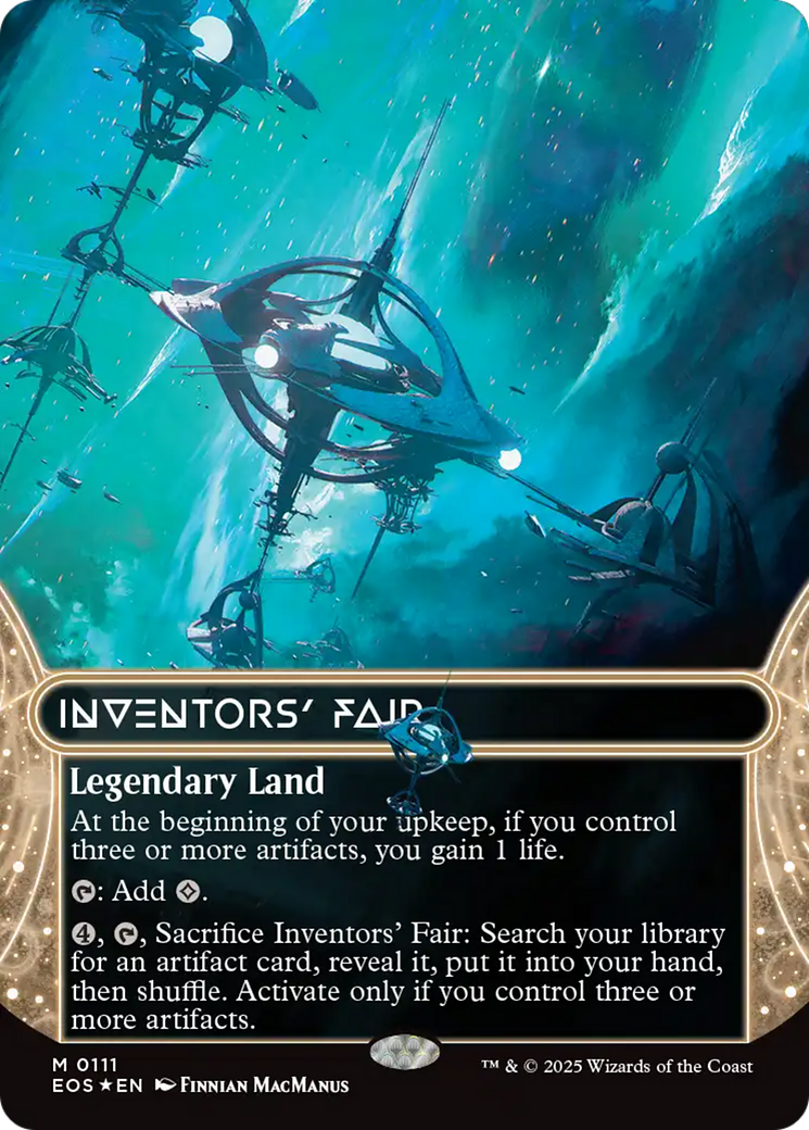 Inventors' Fair (0111) (Borderless) (Galaxy Foil) [Edge of Eternities: Stellar Sights] | Impulse Games and Hobbies