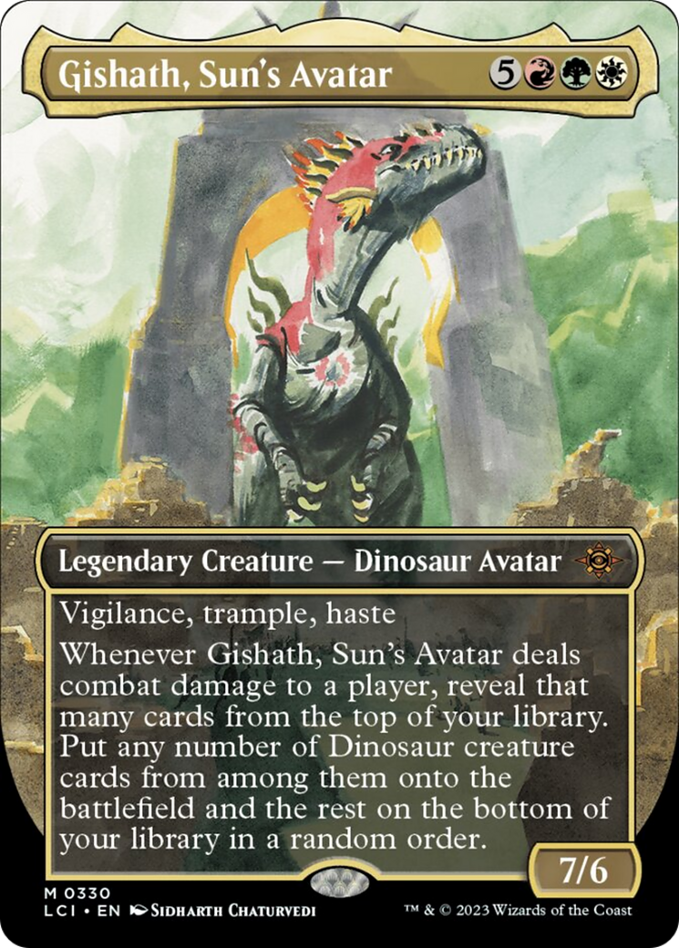 Gishath, Sun's Avatar (Borderless) [The Lost Caverns of Ixalan] | Impulse Games and Hobbies