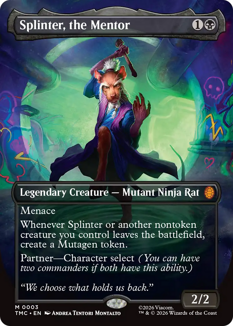 Splinter, the Mentor (Borderless) [Teenage Mutant Ninja Turtles Commander] | Impulse Games and Hobbies