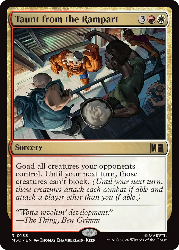 Taunt from the Rampart (Surge Foil) [Marvel Super Heroes Commander] | Impulse Games and Hobbies