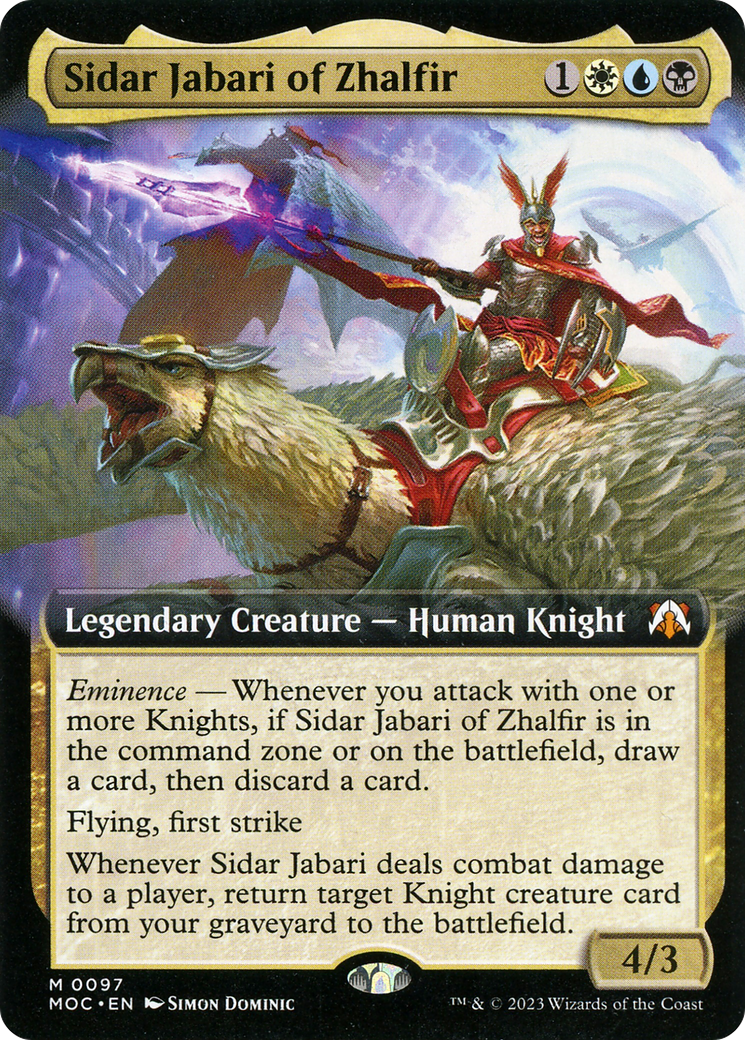 Sidar Jabari of Zhalfir (Extended Art) [March of the Machine Commander] | Impulse Games and Hobbies
