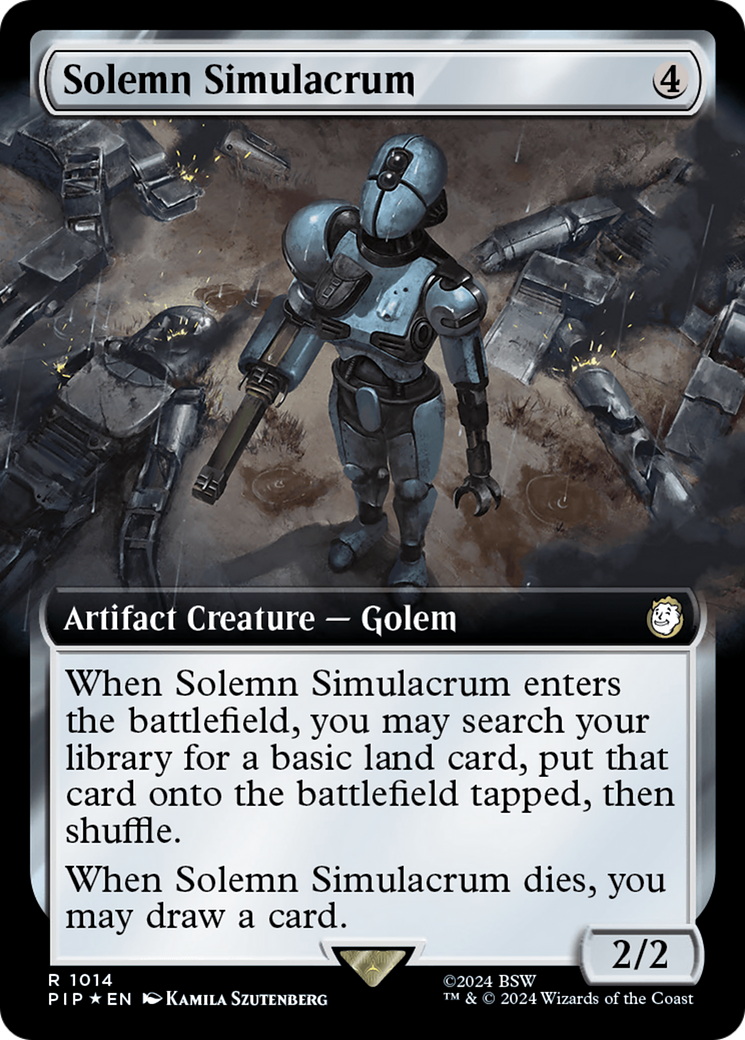 Solemn Simulacrum (Extended Art) (Surge Foil) [Fallout] | Impulse Games and Hobbies