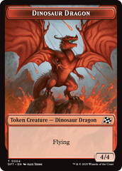 Dinosaur Dragon // Treasure Double-Sided Token [Aetherdrift Tokens] | Impulse Games and Hobbies