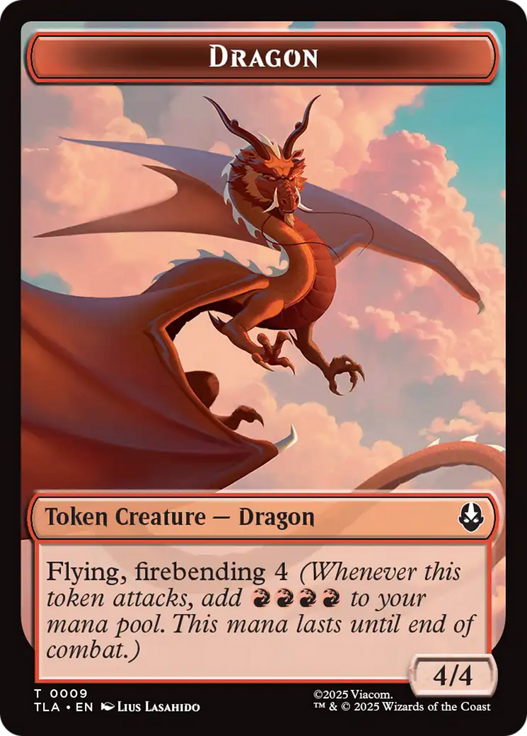 Dragon // Food (0019) Double-Sided Token [Avatar: The Last Airbender Tokens] | Impulse Games and Hobbies