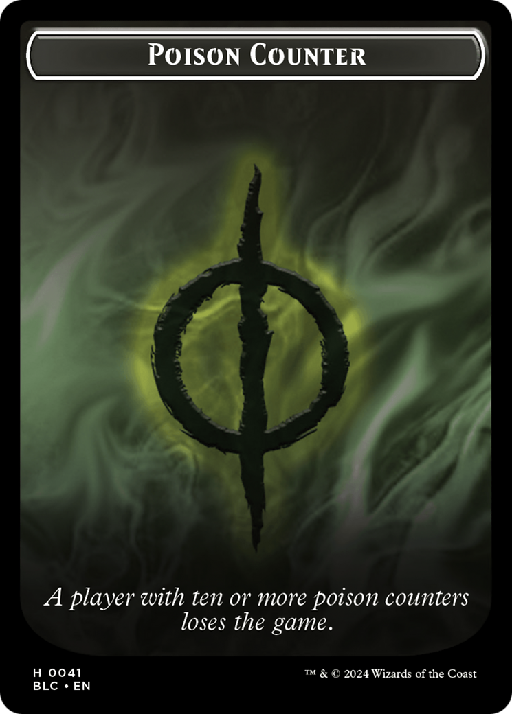 Rabbit // Poison Counter Double-Sided Token [Bloomburrow Commander Tokens] | Impulse Games and Hobbies