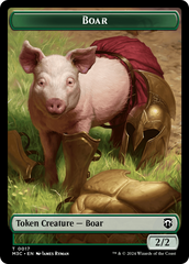 Boar (Ripple Foil) // Forest Dryad Double-Sided Token [Modern Horizons 3 Commander Tokens] | Impulse Games and Hobbies