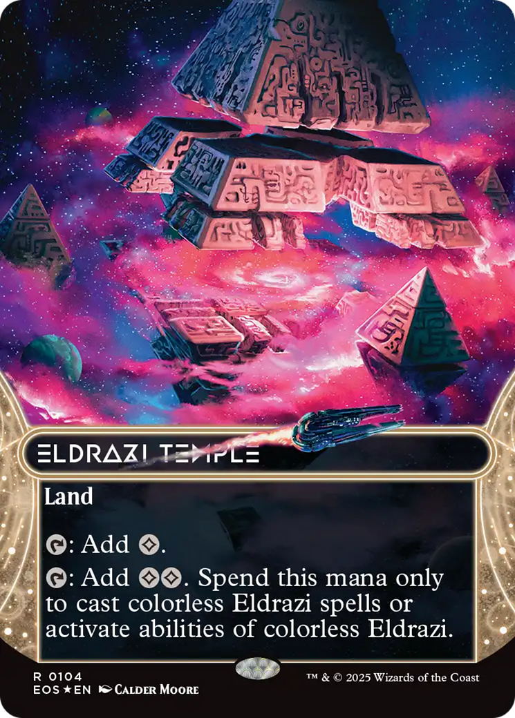Eldrazi Temple (0104) (Borderless) (Galaxy Foil) [Edge of Eternities: Stellar Sights] | Impulse Games and Hobbies