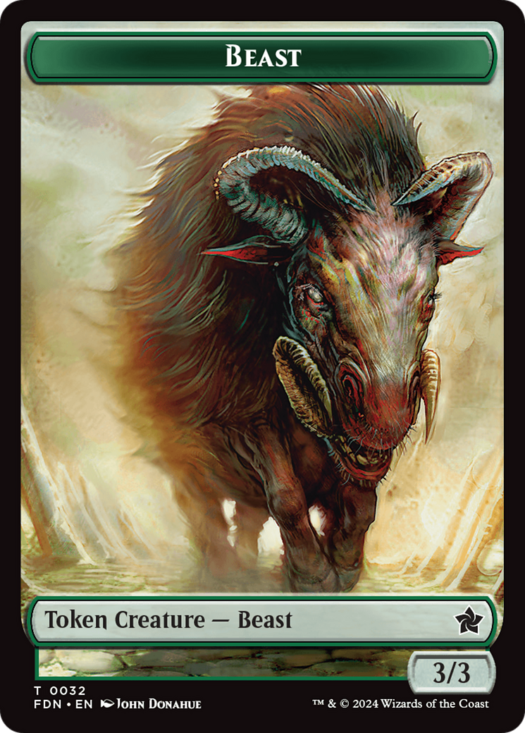 Dog // Beast (0032) Double-Sided Token [Foundations Tokens] | Impulse Games and Hobbies