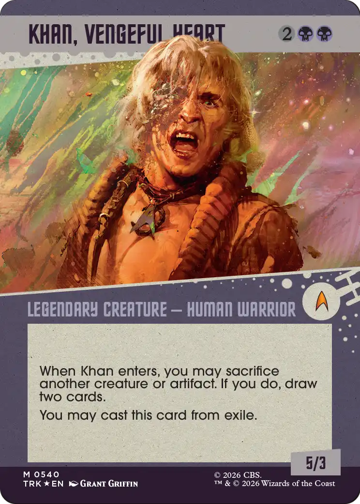 Khan, Vengeful Heart (Showcase) (Surge Foil) [Star Trek] | Impulse Games and Hobbies
